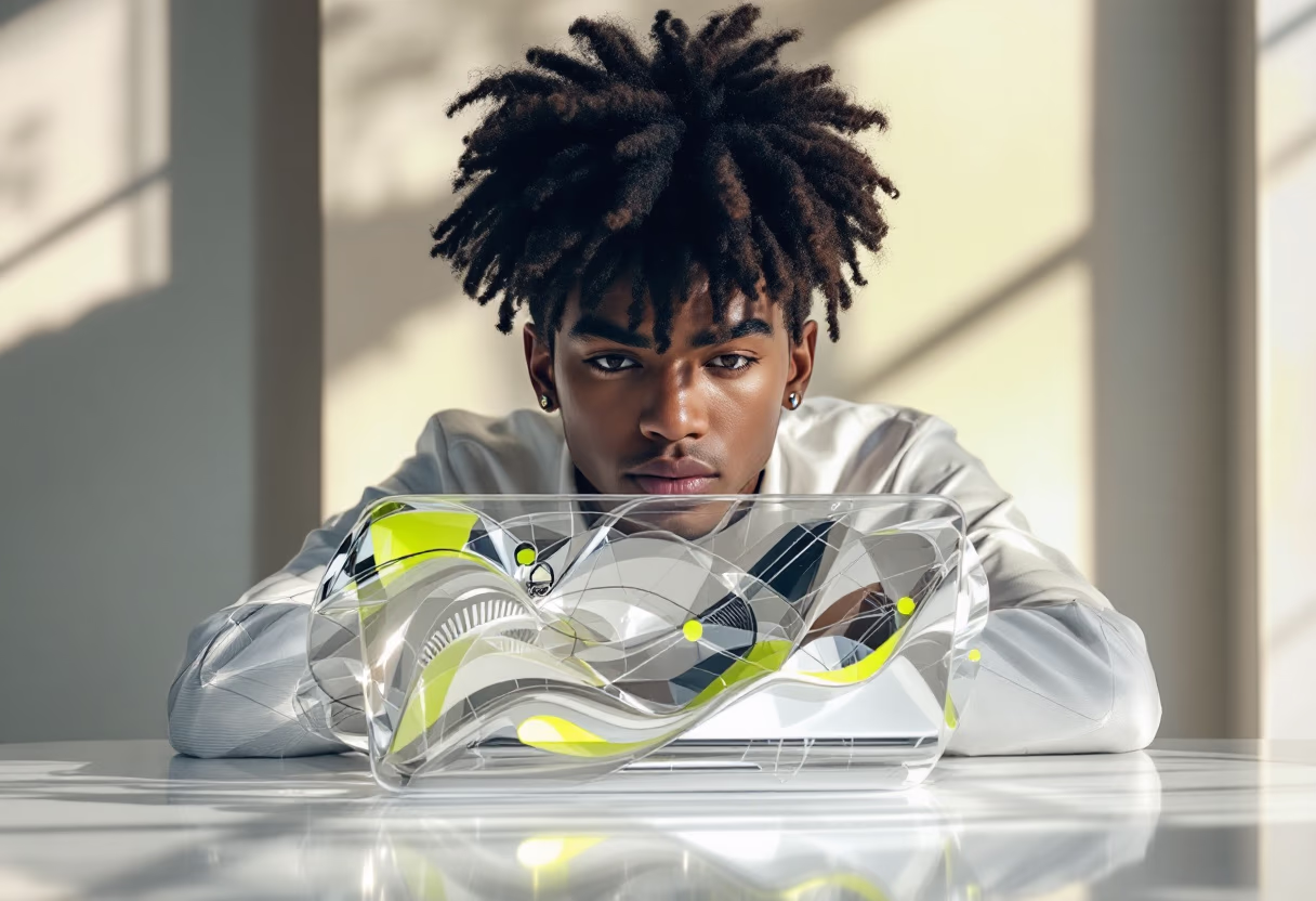 image of an individual typing on a laptop (for a productivity tools business)