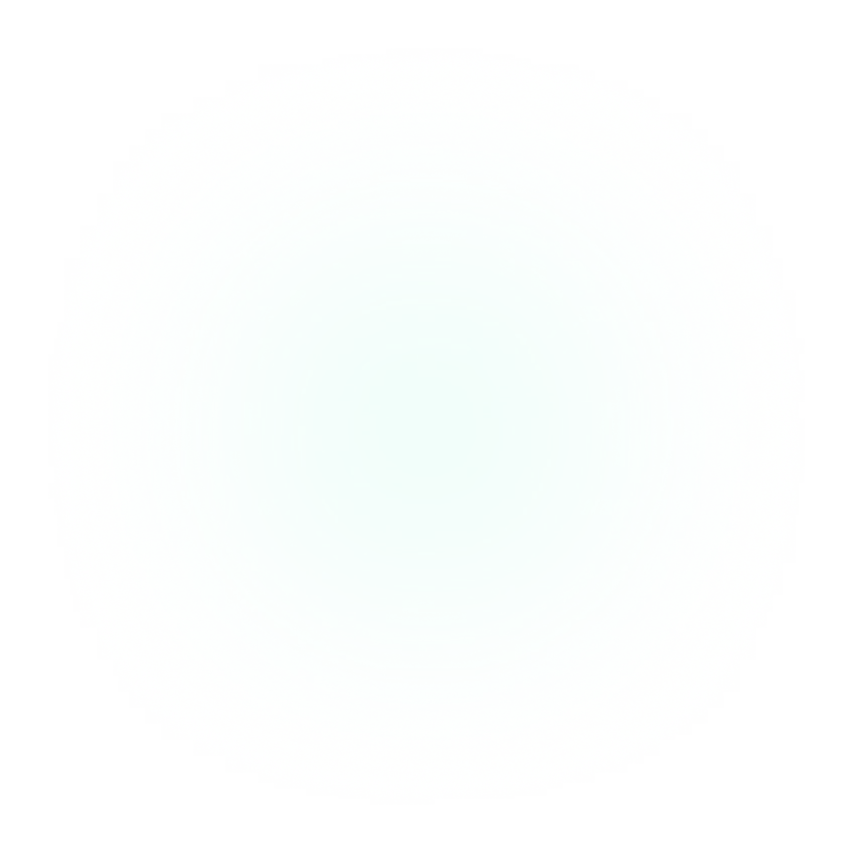 Soft teal circular glow with a fuzzy, diffused edge on a transparent background.