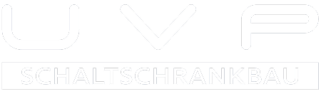 Logo mit stilisiertem Schaltkasten und blauem Schriftzug "SCHALTSCHRANKBAU".