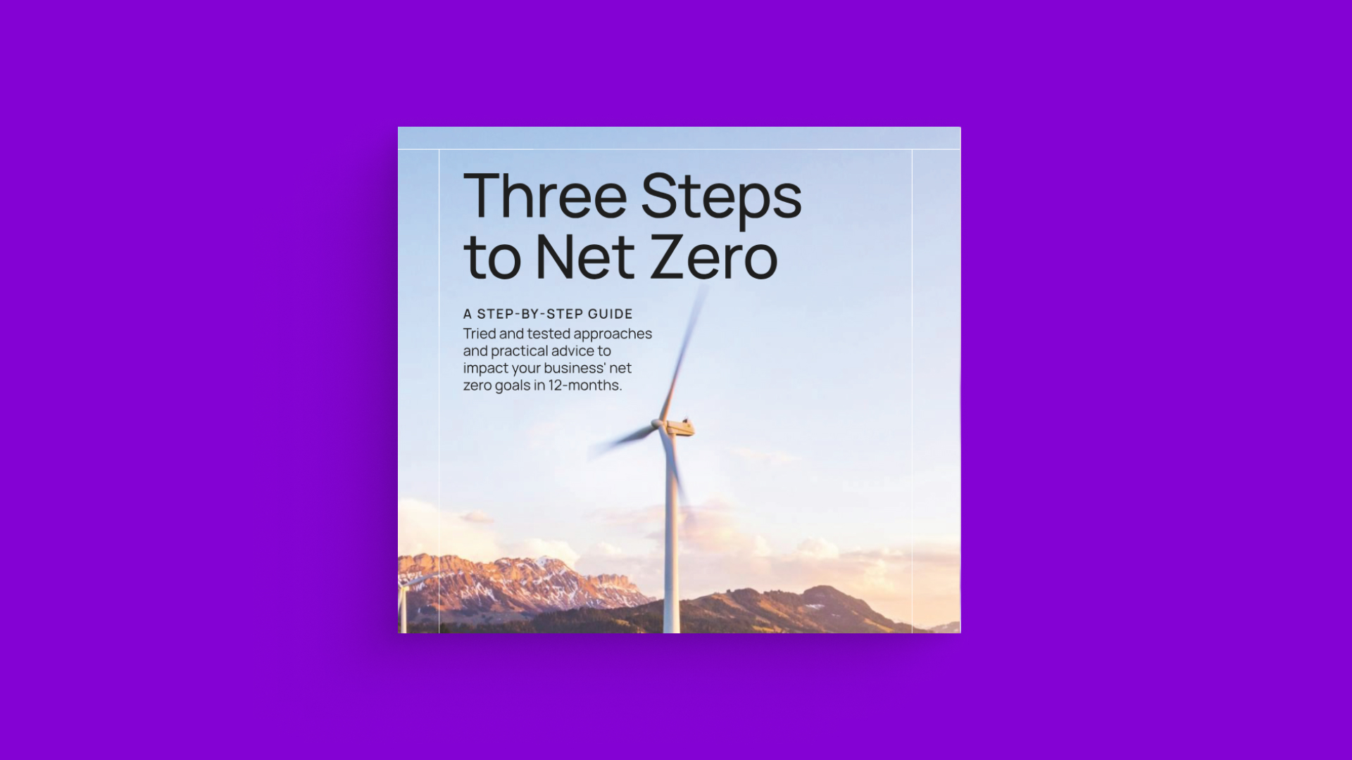 Three steps to net zero: A 12-month action plan