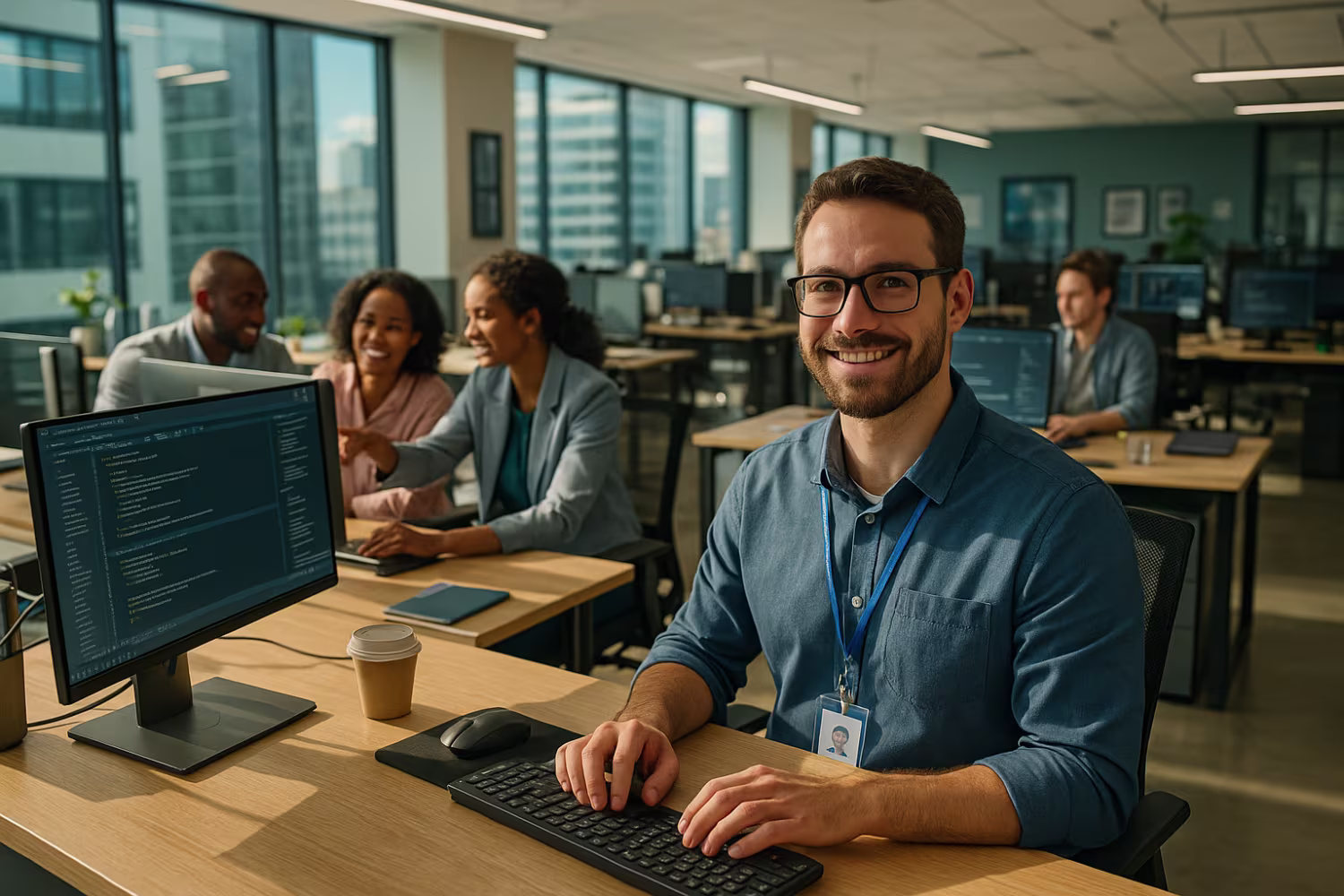 IT professional providing infrastructure support