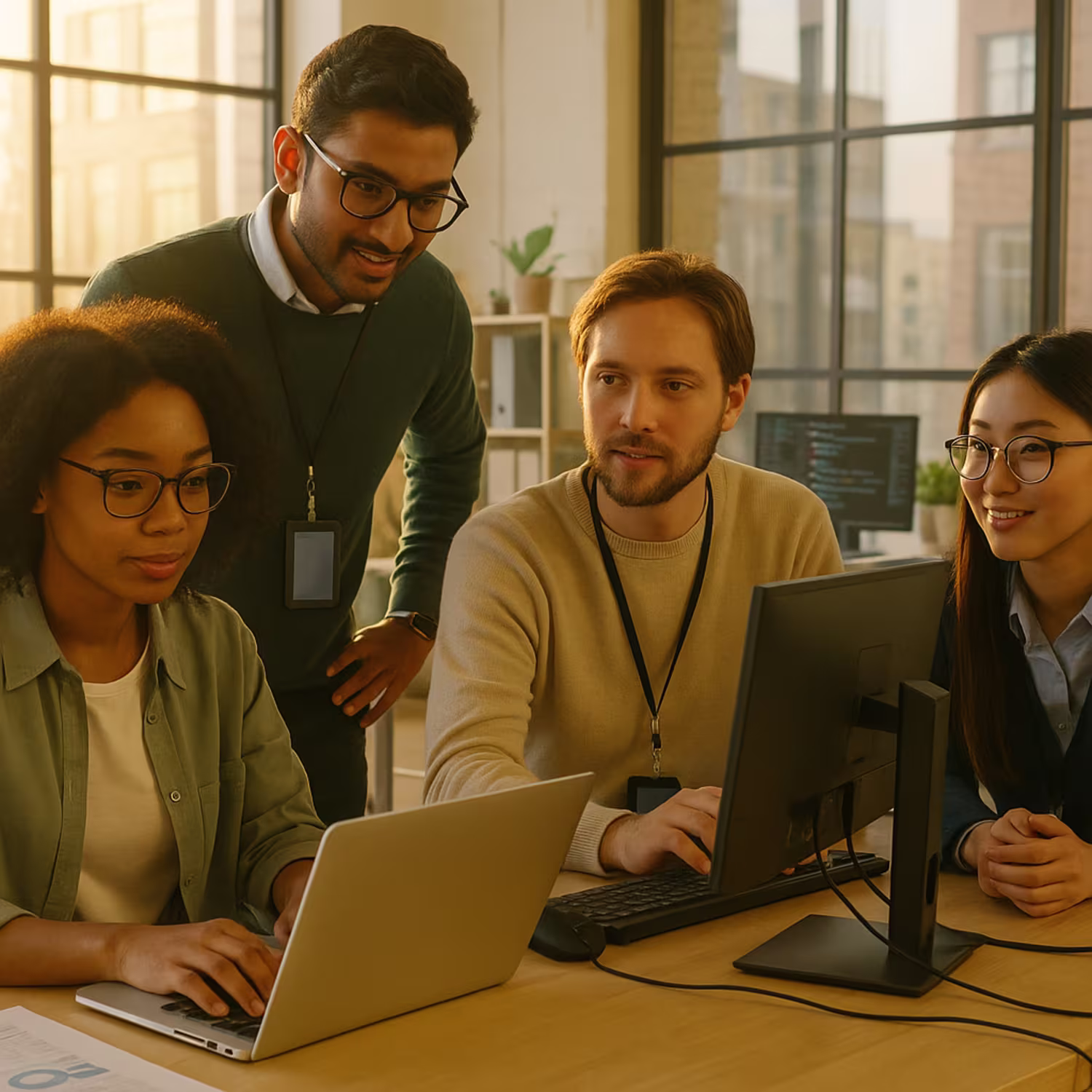 Diverse team managing IT projects