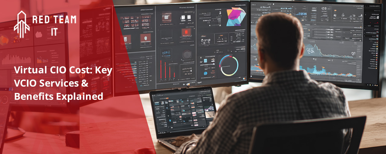 IT security agent working on his powerhouse software.