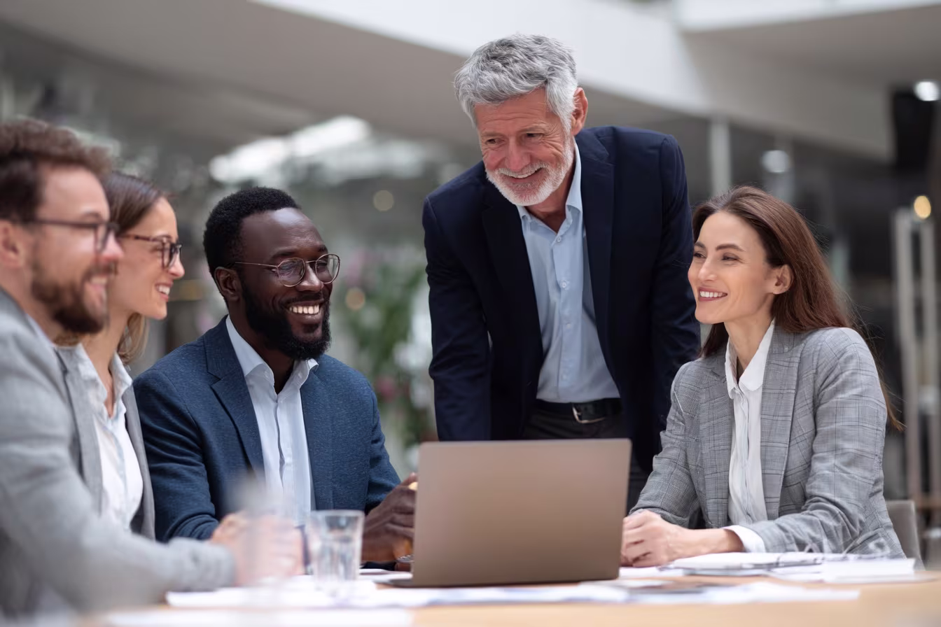 Diverse team discussing virtual CIO services