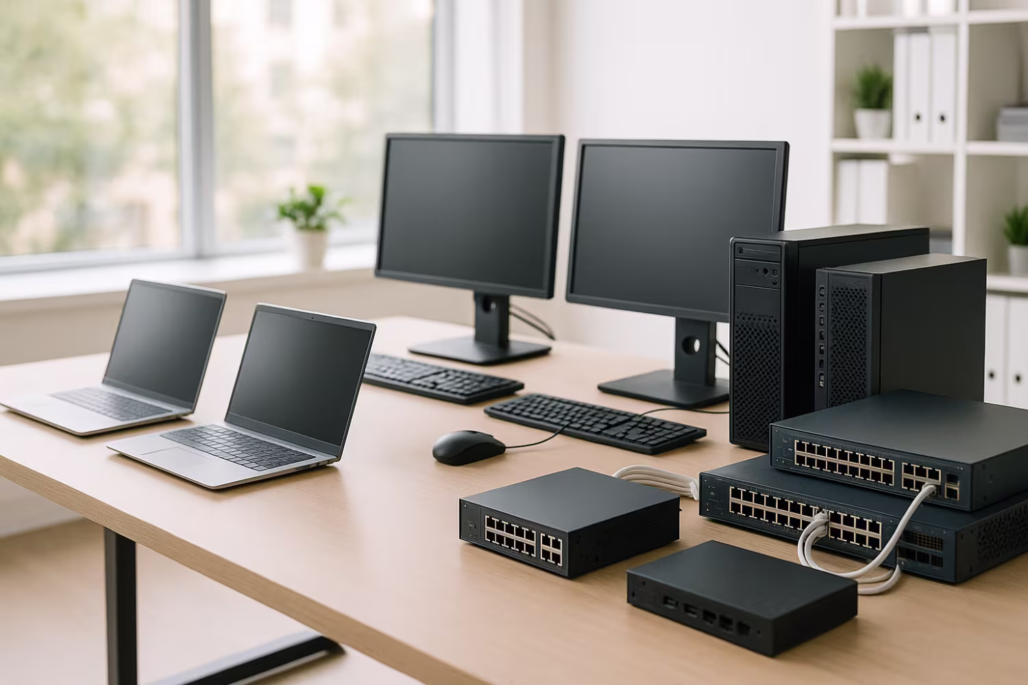 Modern IT hardware procurement workspace