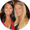 Two women smiling at a Red Team IT networking event in Denton Texas