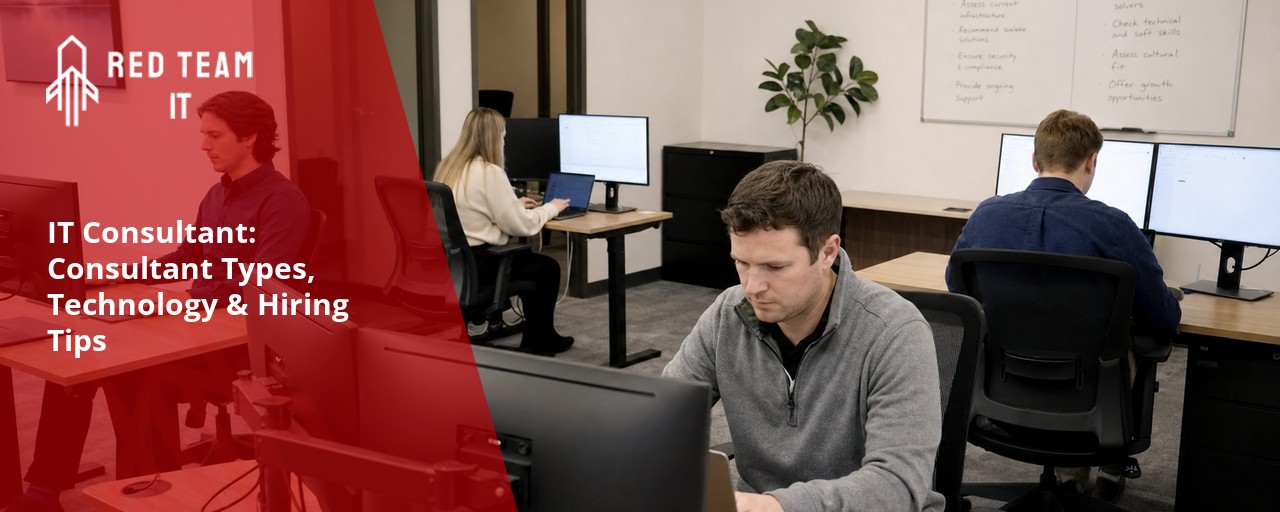 IT security agent working on his powerhouse software.