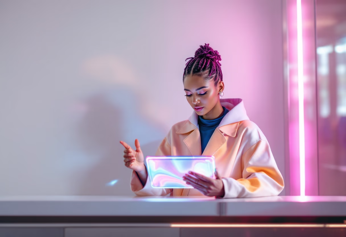 image of an individual using productivity software