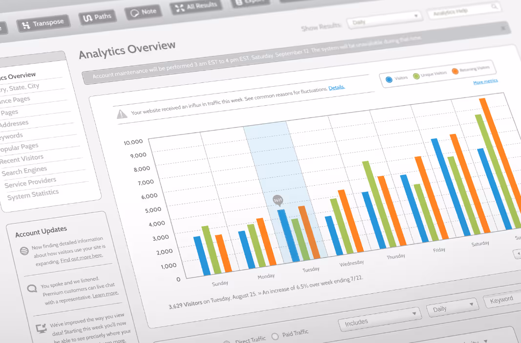 Website traffic analytics