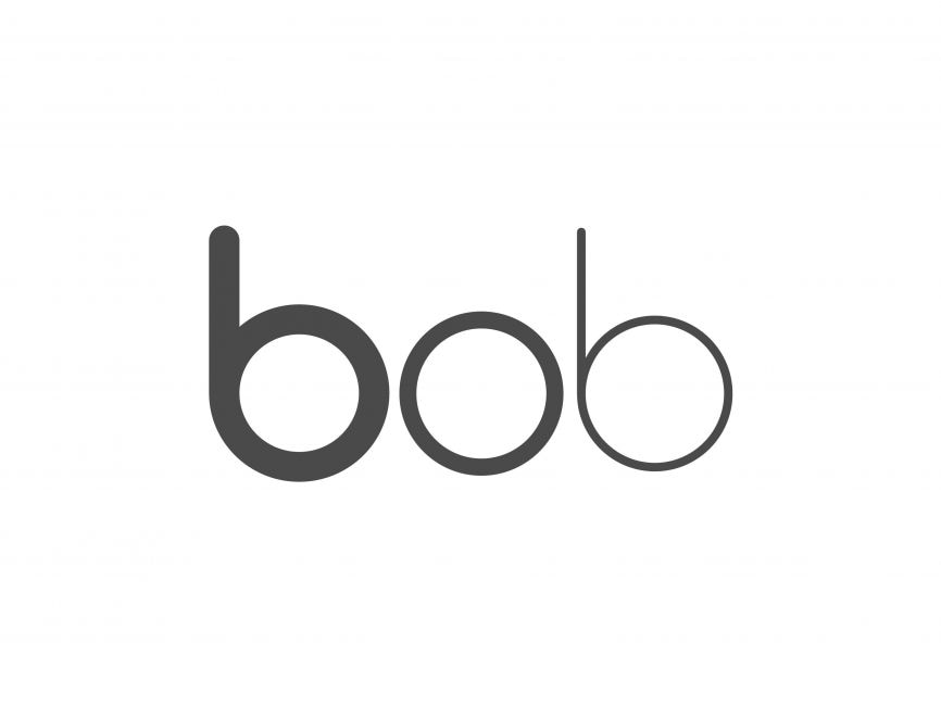 Modern minimalist logo displaying the word 'bob' in black lowercase letters on a white background.