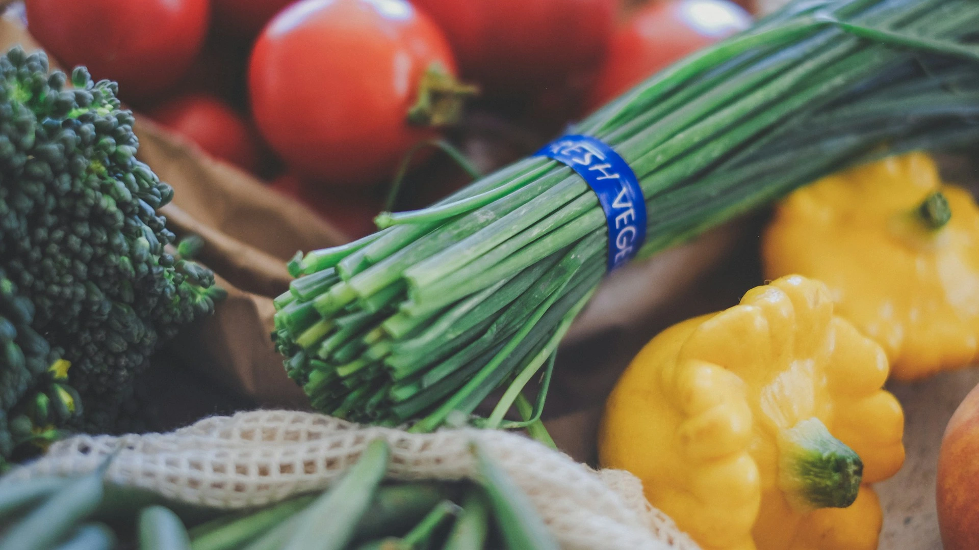 Vegetables on a table