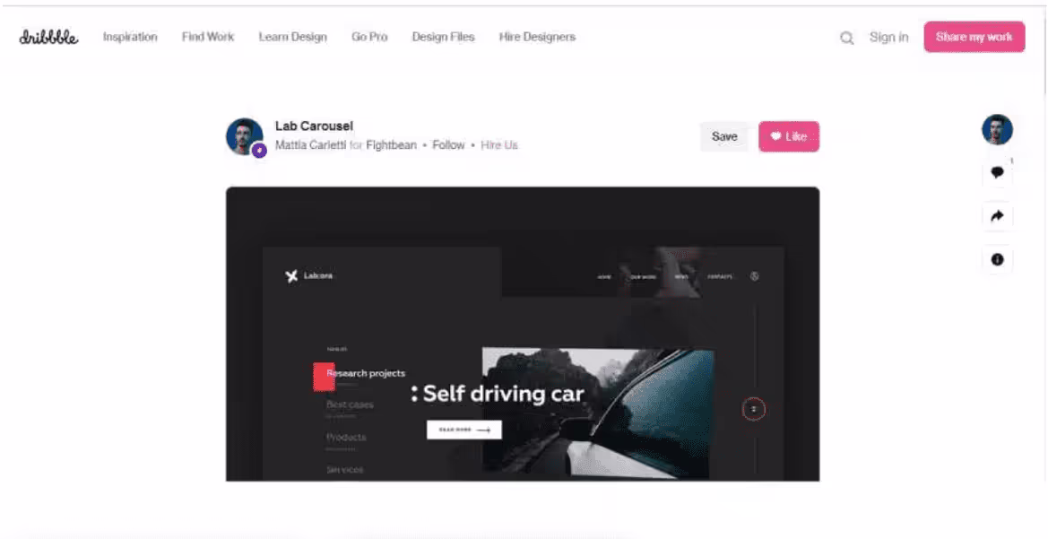 Dribbble – Lab Carousel Concept