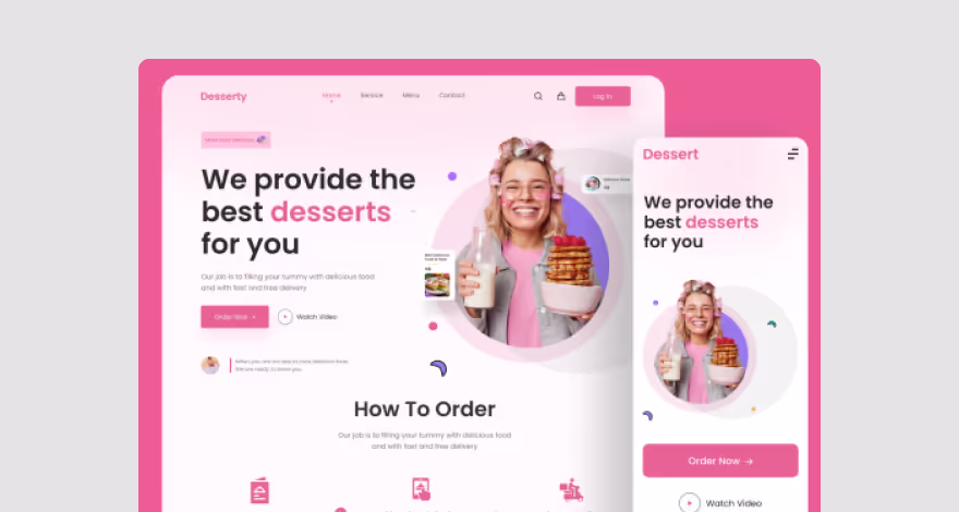 Maquette de site web pour une boutique de bonbons en ligne