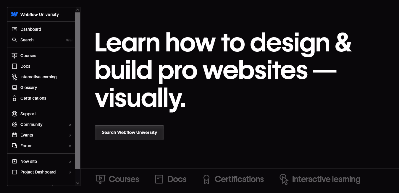Vous pouvez apprendre Webflow gratuitement