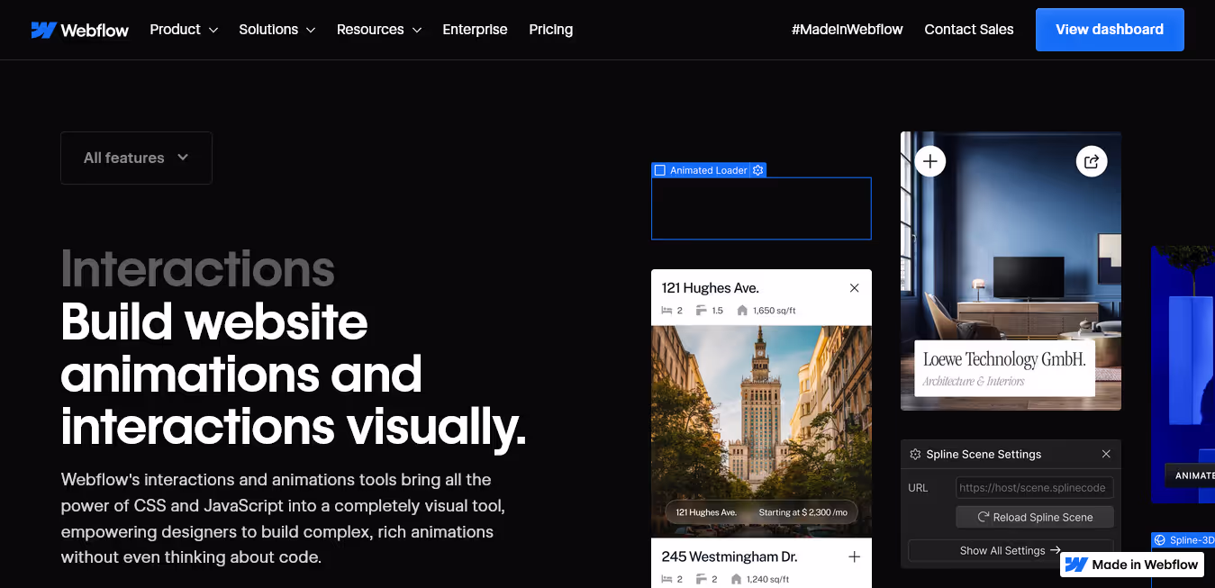 Construisez des interactions et animations personnalisées