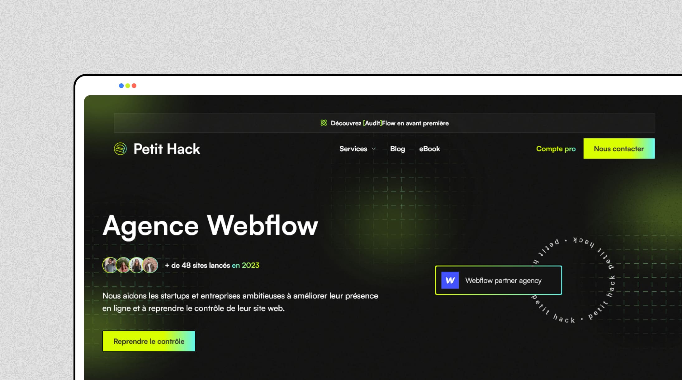 Agence Webflow Petit Hack