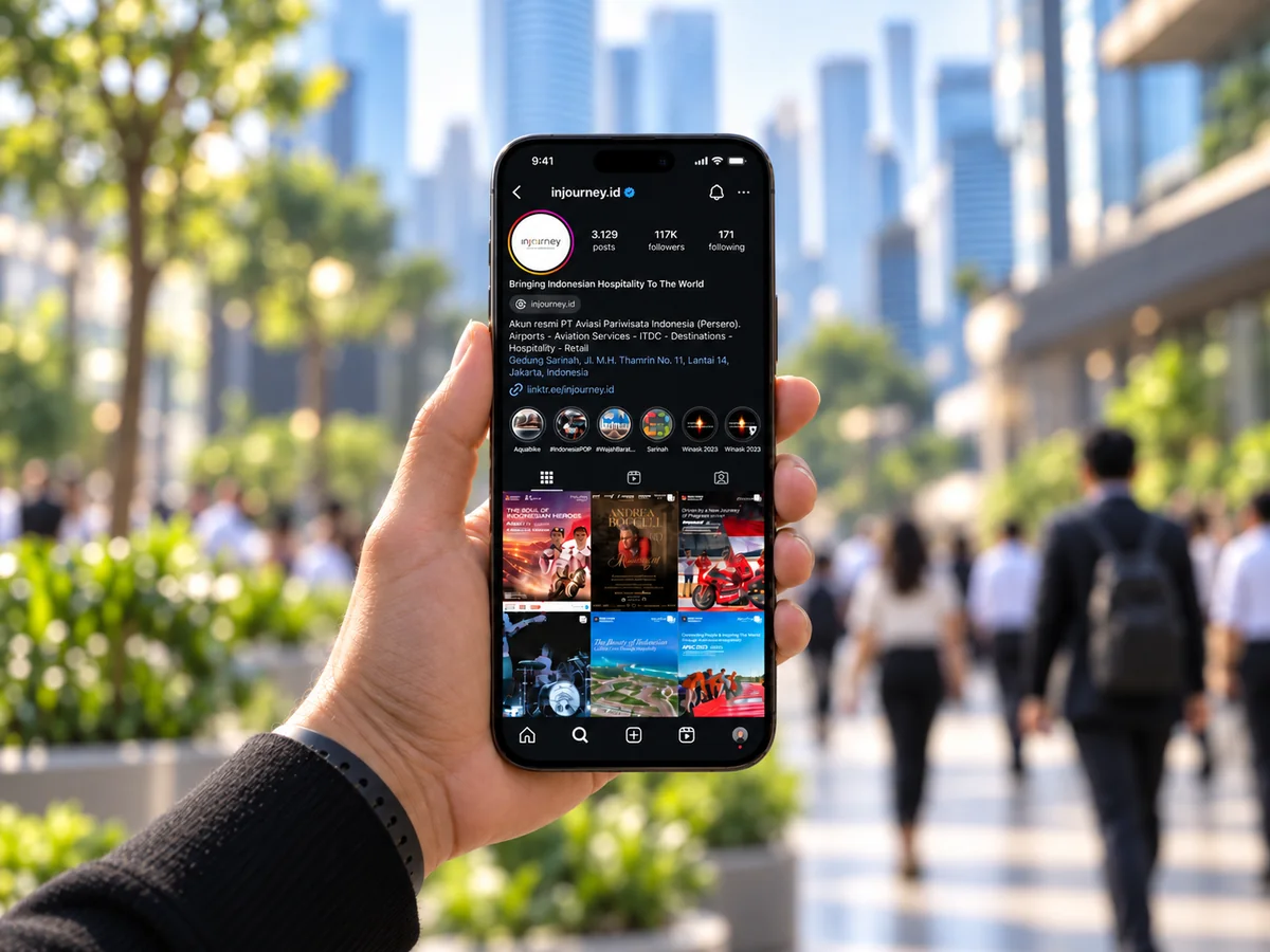 InJourney Instagram profile displayed on a phone
