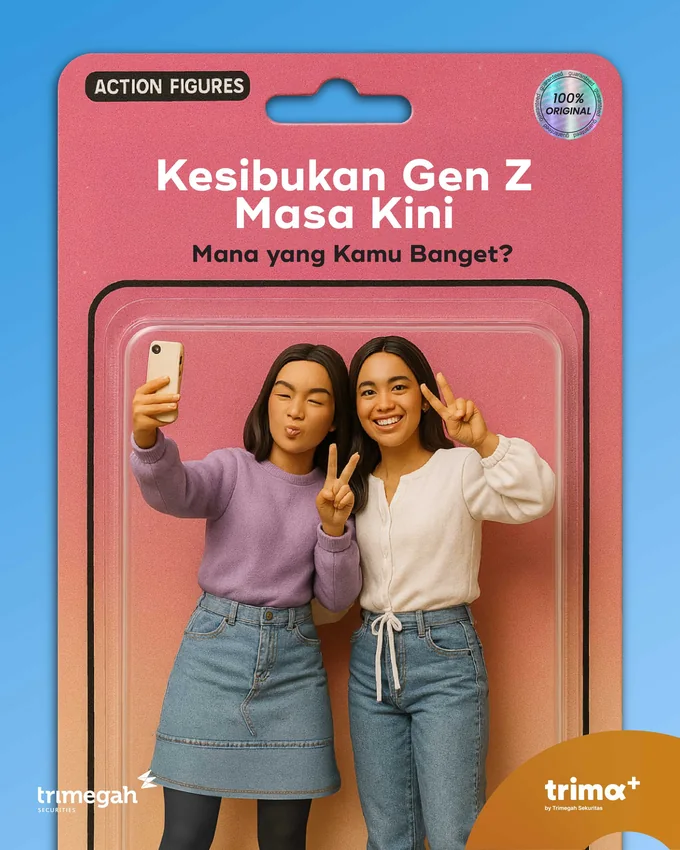 Trimegah Gen Z action figures social creative