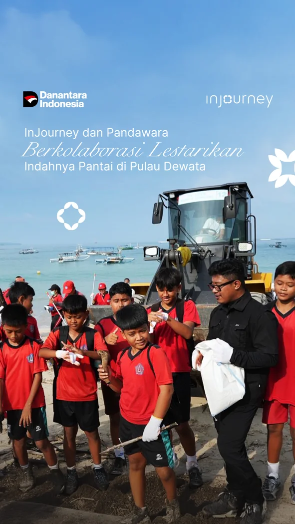 InJourney and Pandawara beach clean-up in Bali, February 2026