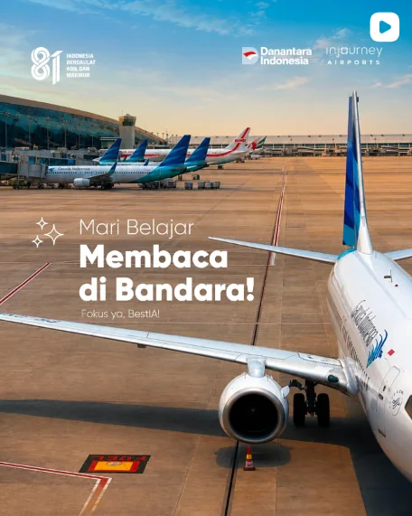 Mari Belajar Membaca di Bandara: InJourney Airports social creative, August 2026