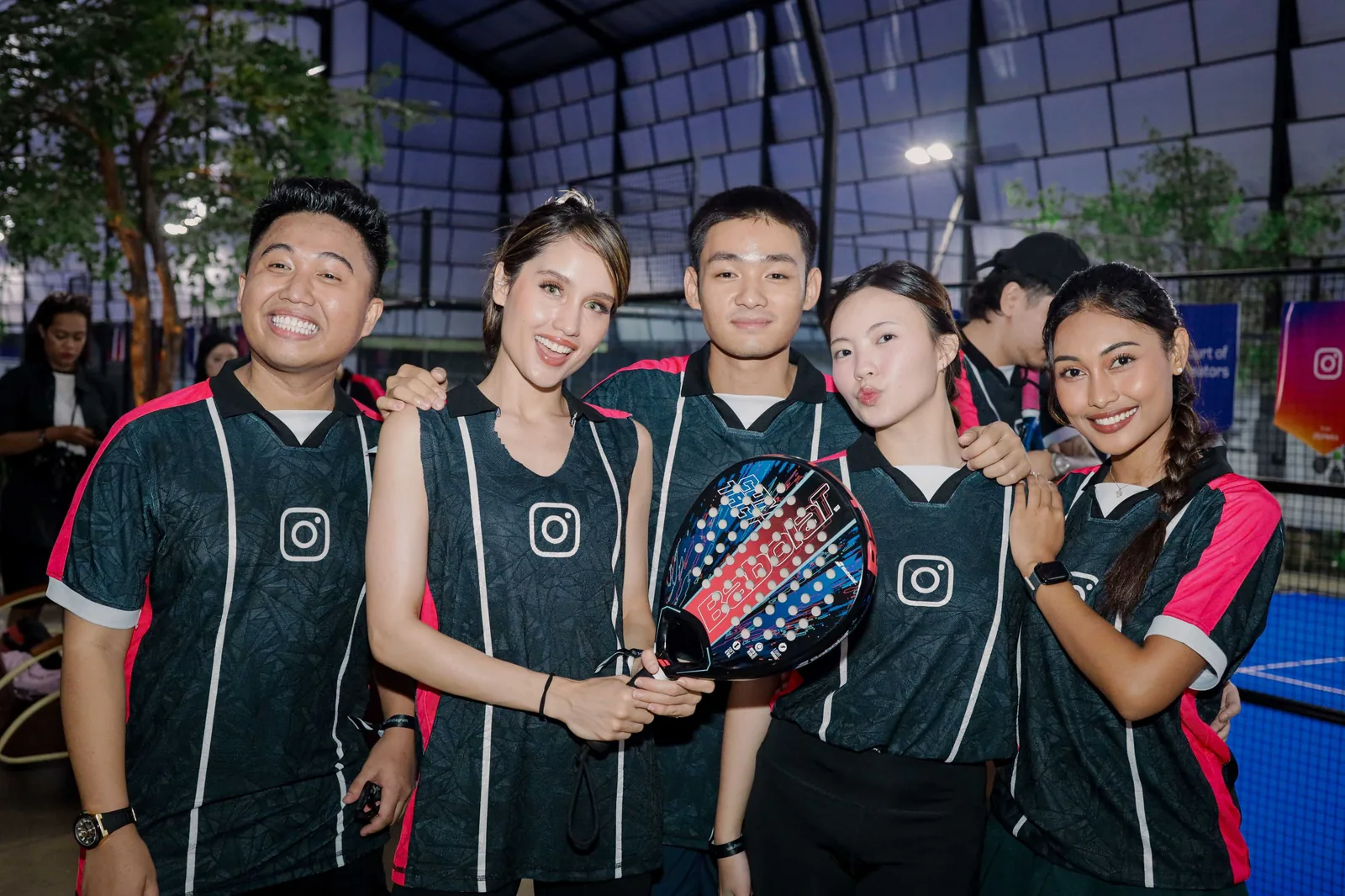 Instagram creators gathered at the padel event