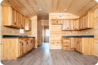 Tiny home finished cabin with porch by Backyard & Beyond in Missouri
