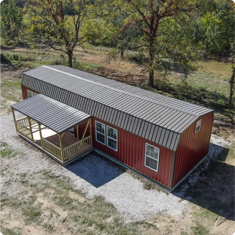 Tiny home finished cabin exterior by Backyard & Beyond in Missouri