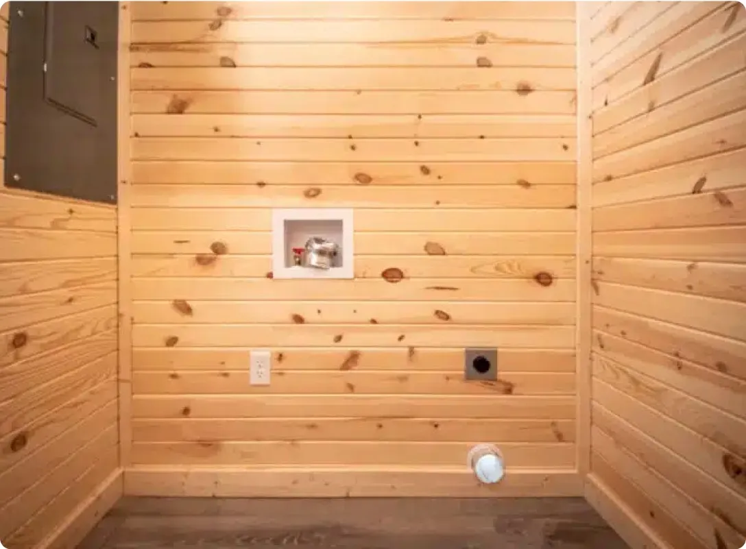 Tiny home plumbing and electric setup by Backyard & Beyond in Missouri