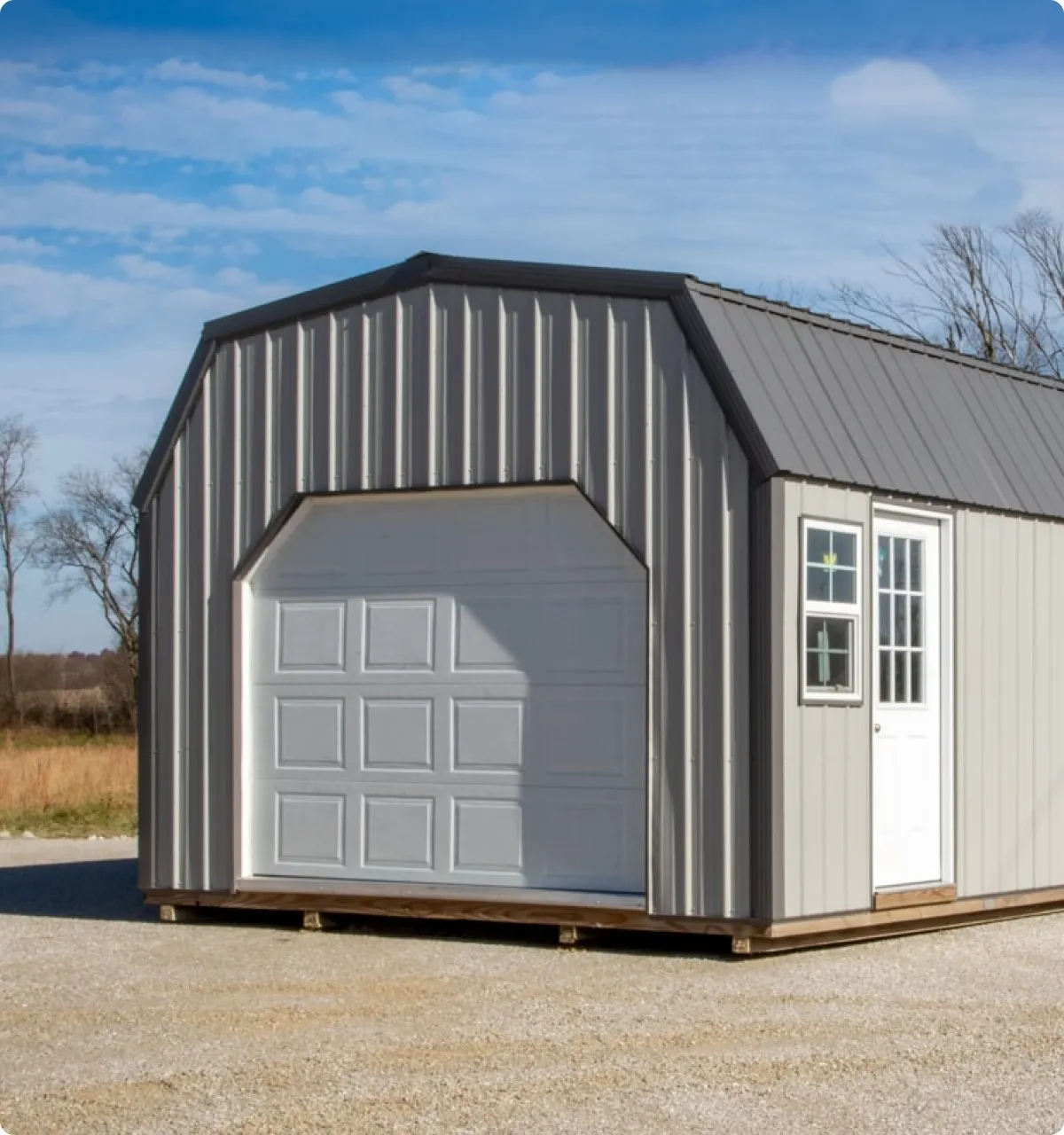 14x30 metal lofted garage by Backyard & Beyond in Missouri