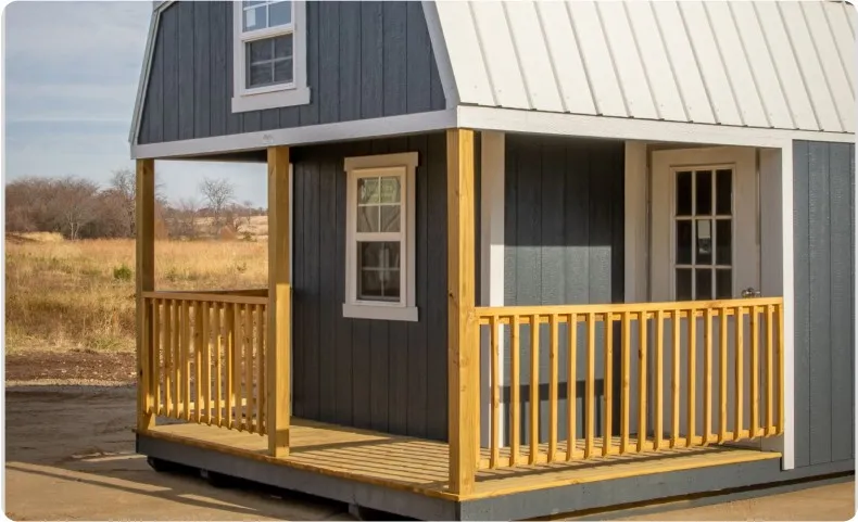 L-shaped porch option by Backyard & Beyond in Missouri