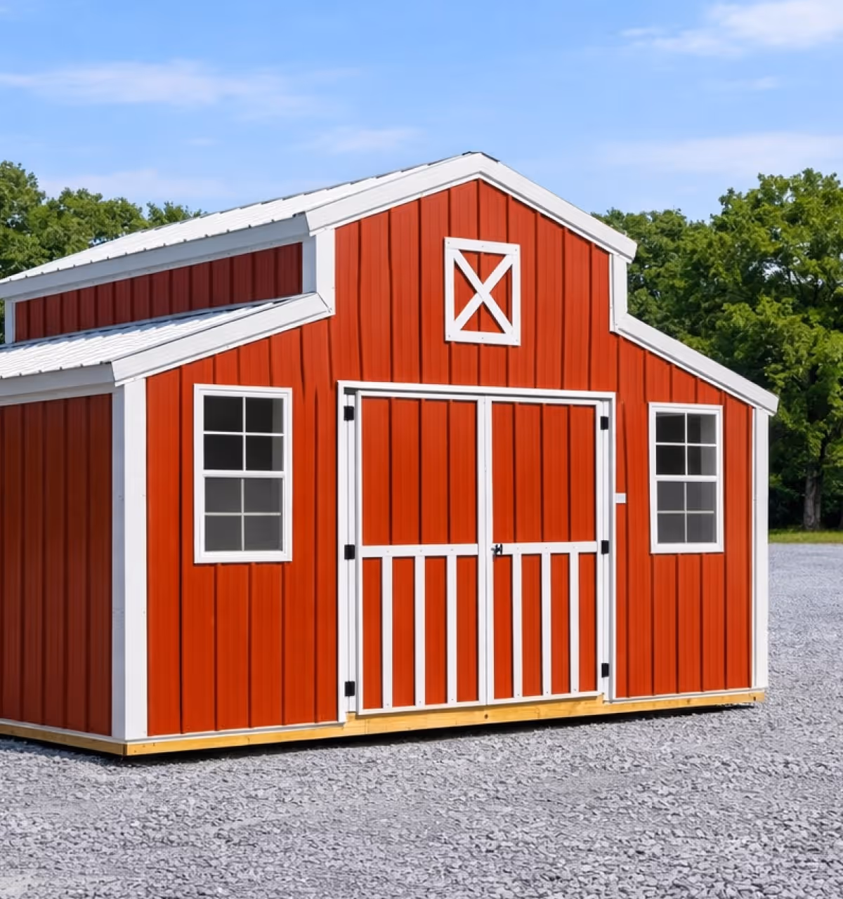 Backyard Beyond Carolina Barn 12x24 Red Metal Missouri