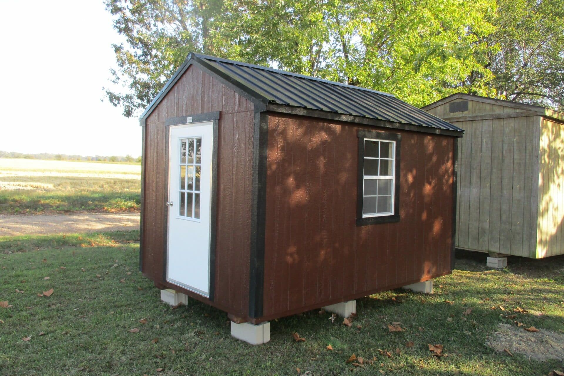 She shed in a backyard adding value to a home