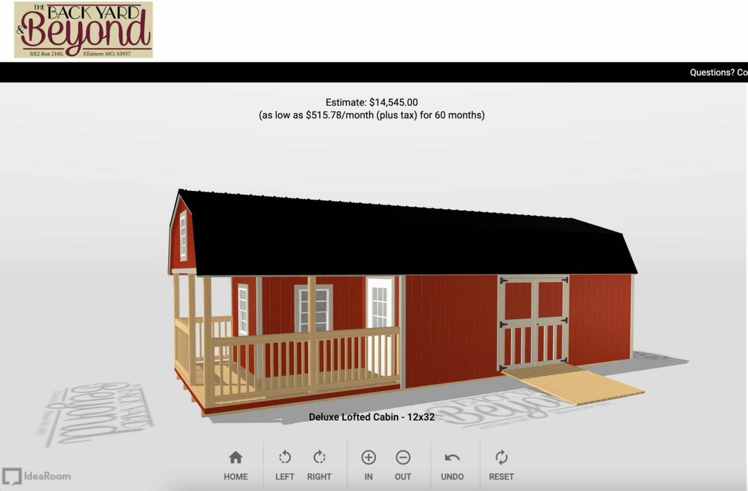 Missouri 3D shed builder siding color options panel