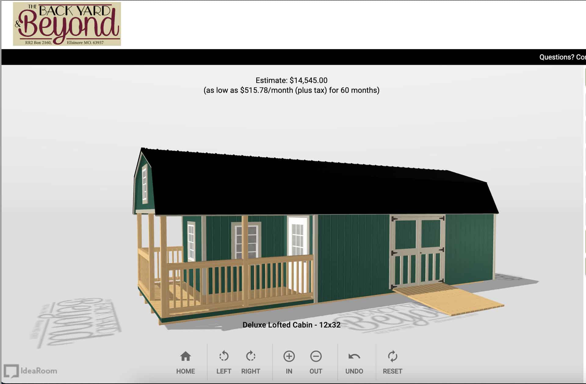 Missouri 3D shed builder finished design ready for a quote