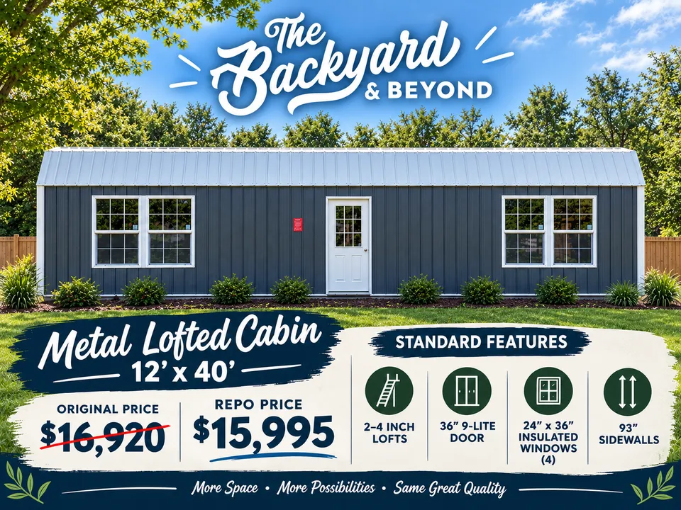 Metal Lofted Cabin 12x40