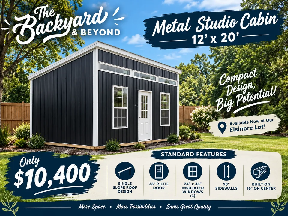 Metal Studio Cabin 12x20