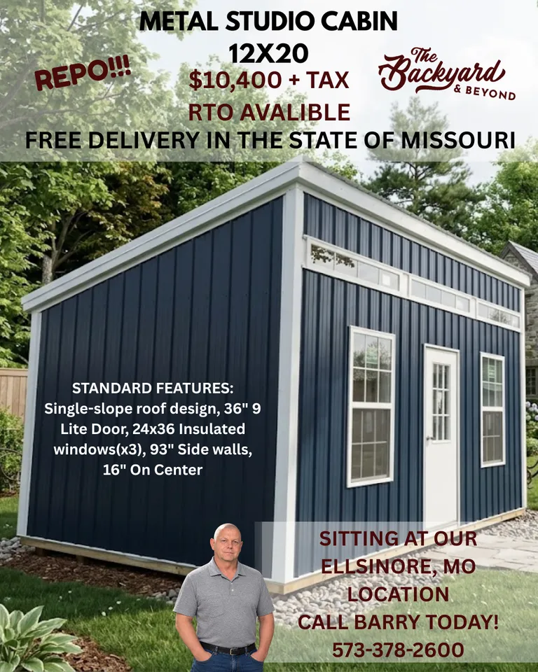 Metal Studio Cabin 12x20