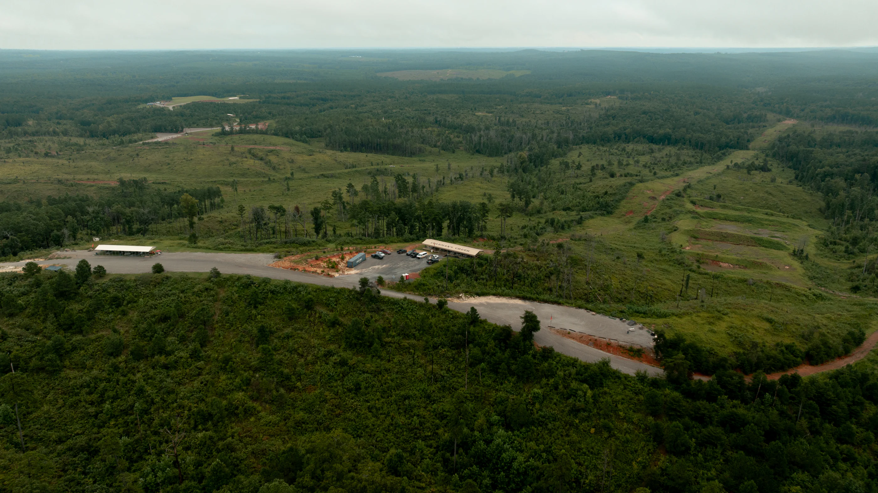 Aerial view of the Colemans Creek facility across the surrounding North Carolina terrain