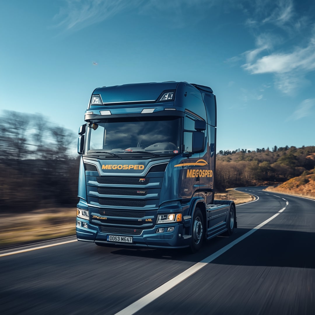 image of truck on the road