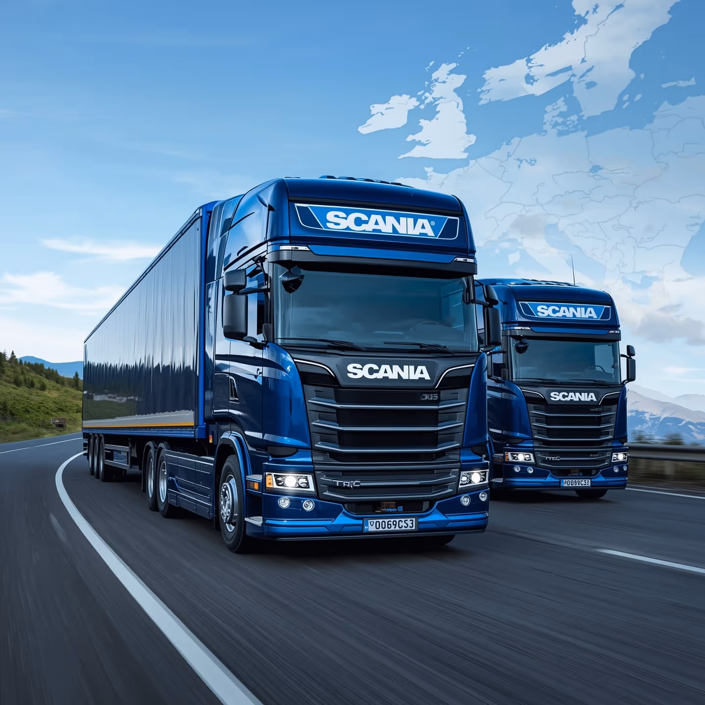 image of truck on the road