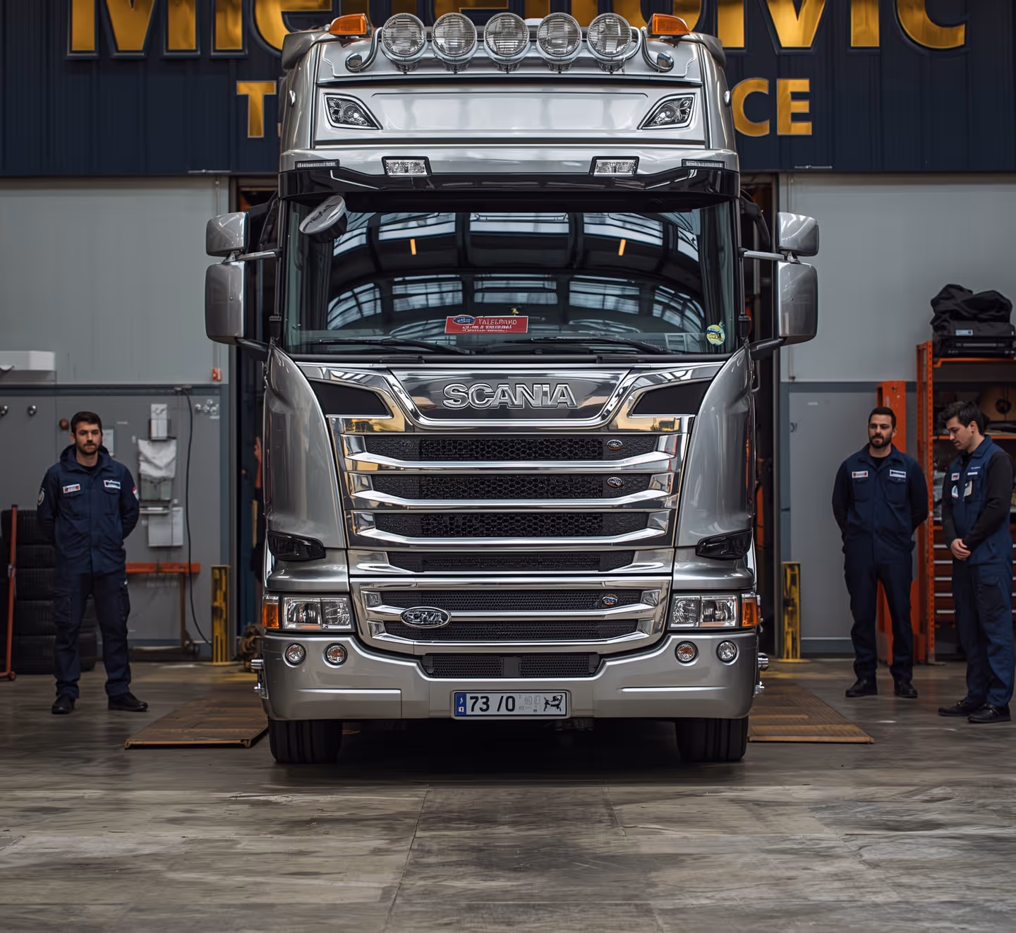 image of truck on the road