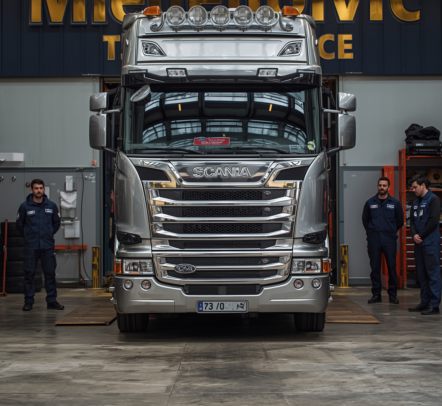 image of truck on the road