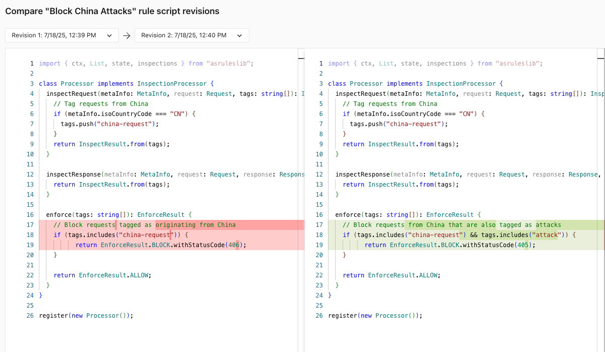 github compare scripts screenshot