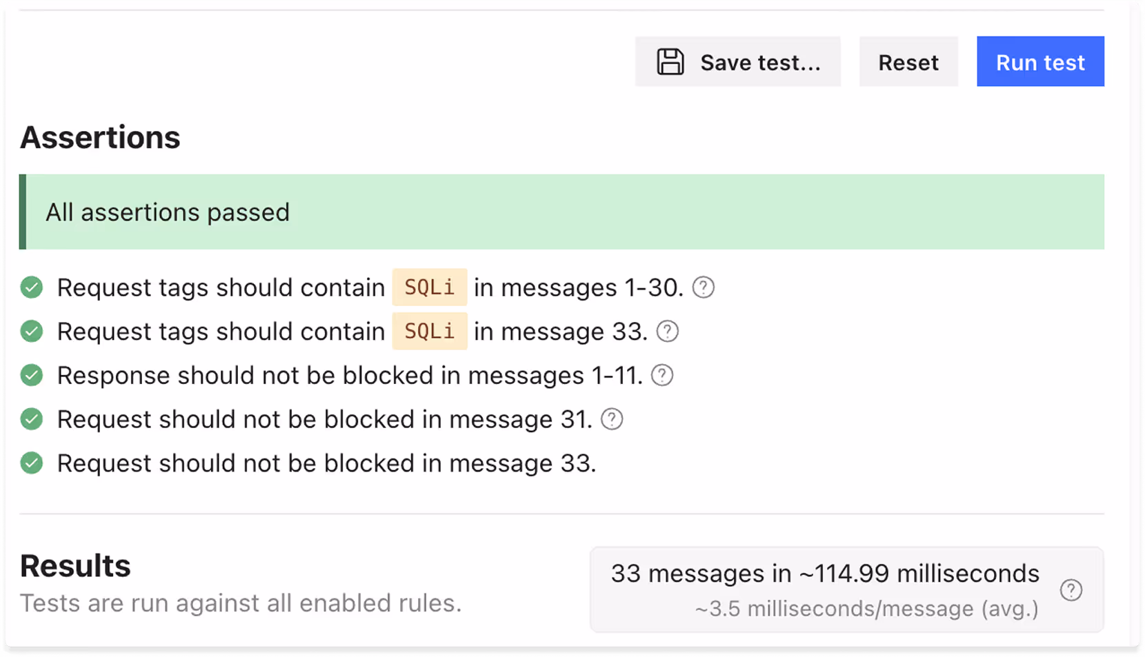 Assertions screenshot