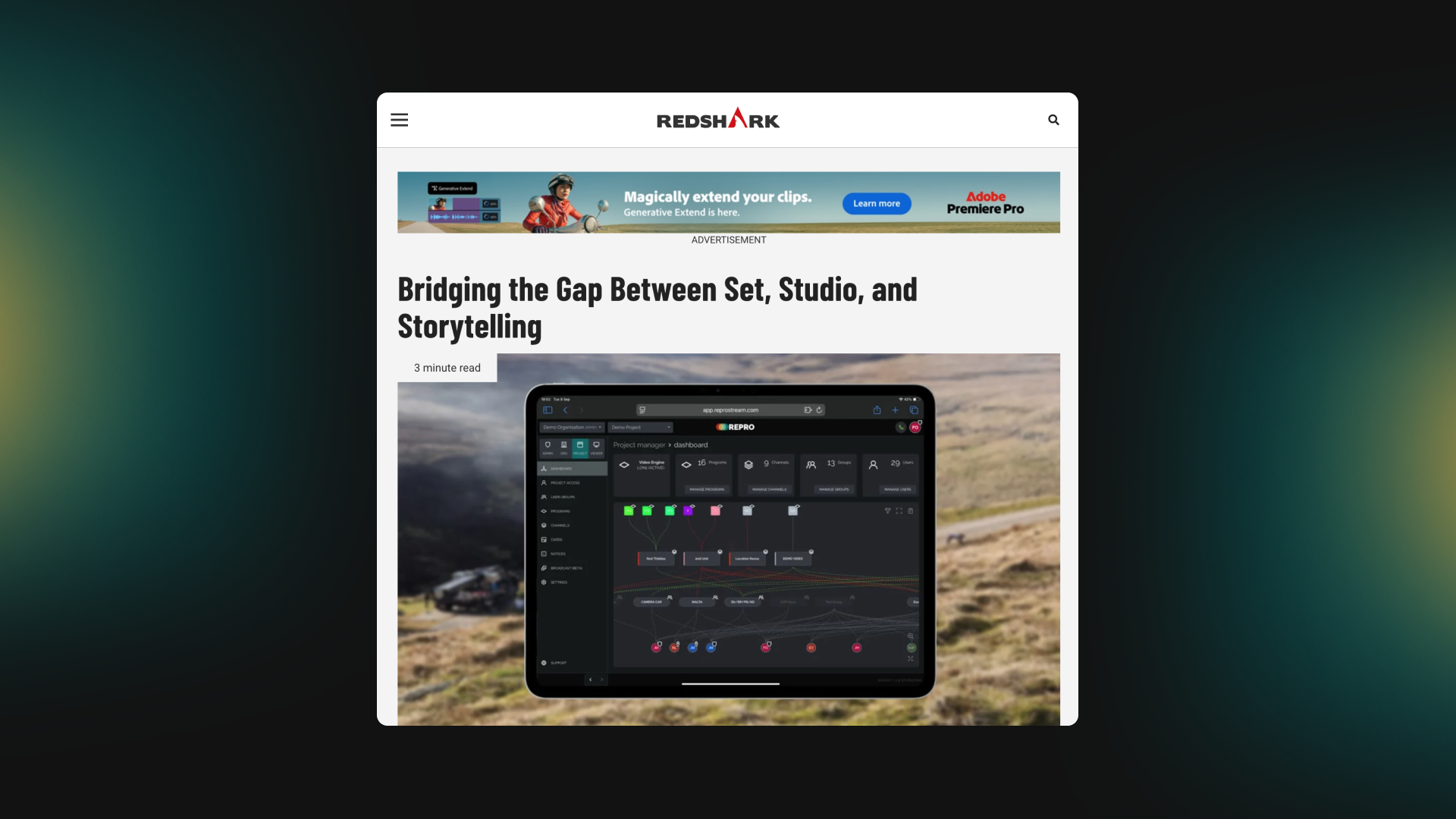 RedShark News Phil Oatley Article RePro Stream