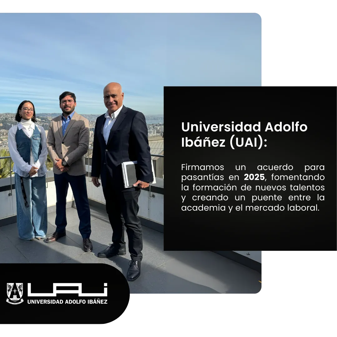 Equipo de Costera junto autoridades de Universidad Adolfo Ibáñez