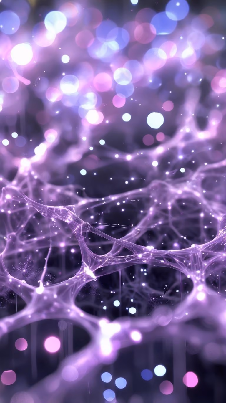 Vagues de lumière entrelacées convergeant vers un noyau radiant, symbolisant l’alignement énergétique profond et le processus guidé à l’intérieur d’une session d’hypnose QHHT®.