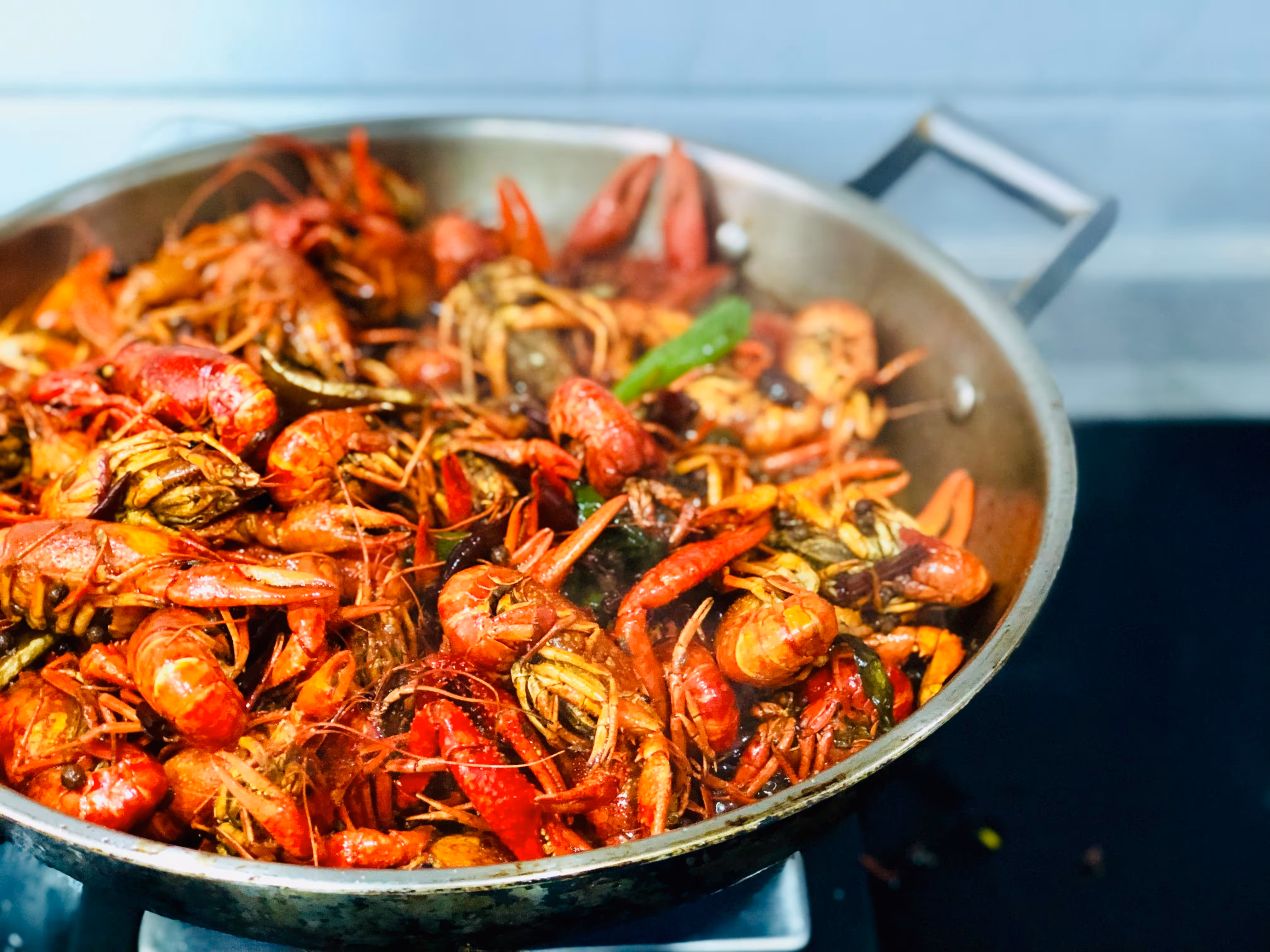 Cajun crawfish stock photo
