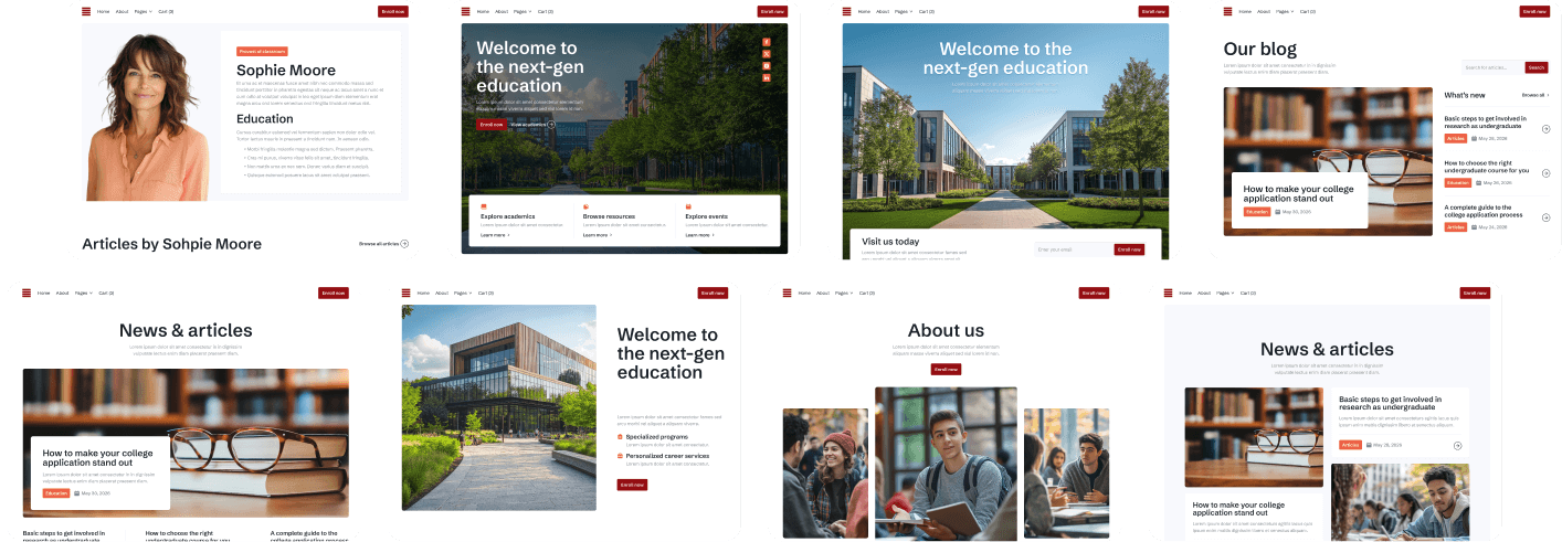 Banner Eduhub University Webflow Template | BRIX Template
