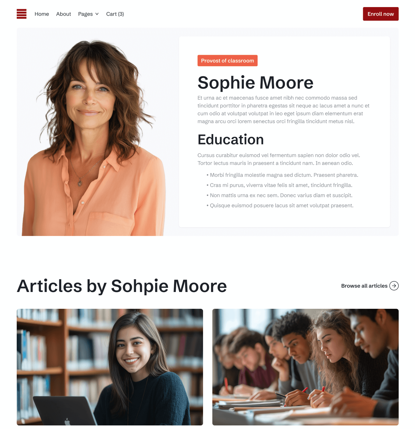 Main Teacher Eduhub University Webflow Template | BRIX Template
